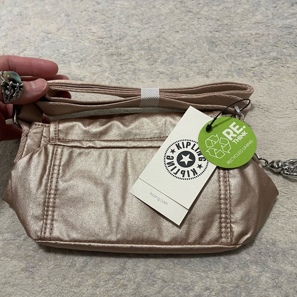 NWT Kipling Sabian Mini Crossbody Bag Metallic Rose Gold 7.75''x 5.75'' x 3.25'' - Picture 8 of 12